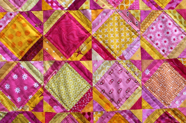 pink quilt detail
